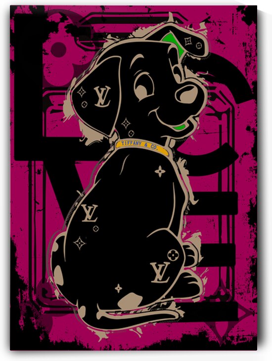 Luxury Pup – Dalmatian x Louis Vuitton & Tiffany Pop Art by Daveschloffiart