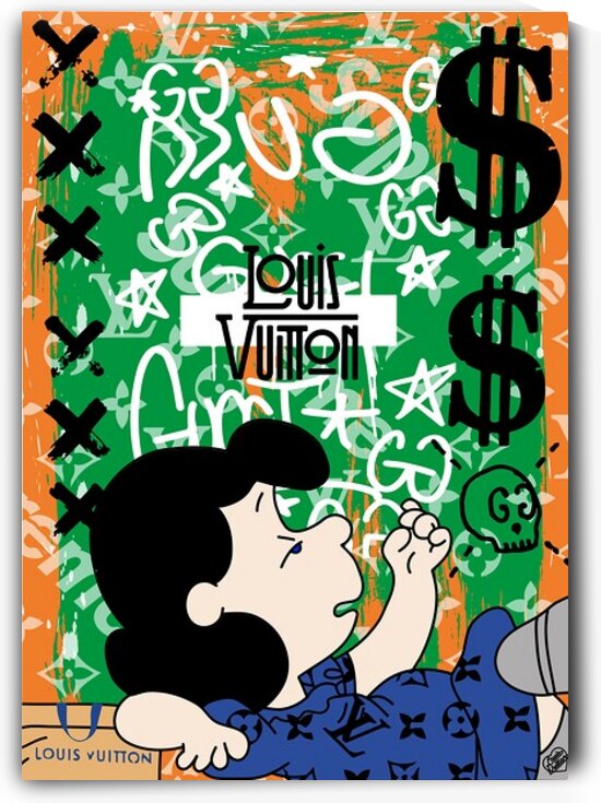 Luxury Blues – Peanuts x Louis Vuitton Pop Art by Daveschloffiart