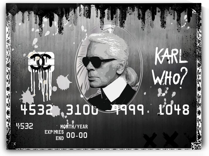  Karl Who  – Chanel Credit Card Pop Art Tribute by Daveschloffiart
