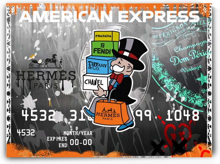 Luxury Life – American Express Pop Art Collage by Daveschloffiart