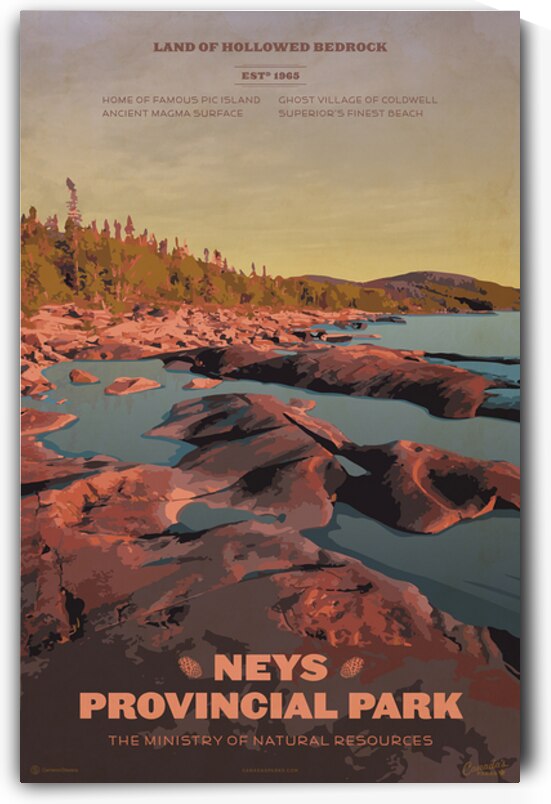 Neys Provincial Park Poster by Cameron Stevens