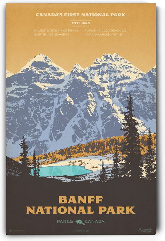 Banff National Park Poster by Cameron Stevens