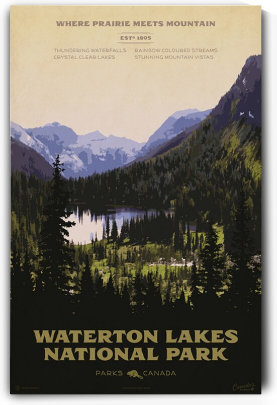 Waterton Lakes National Park Poster by Cameron Stevens