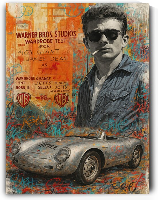Rebel Legend – James Dean Graffiti Art Tribute by Daveschloffiart