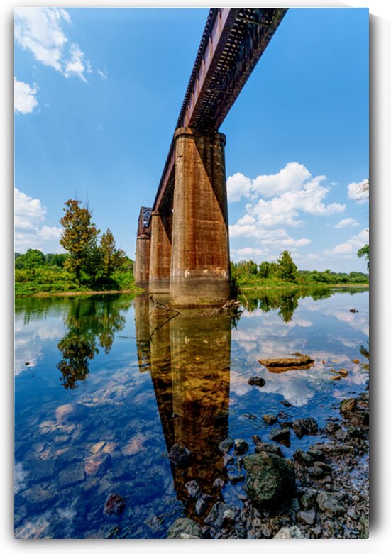 Under The Cotter Railroad Bridge Vertical by Jennifer White