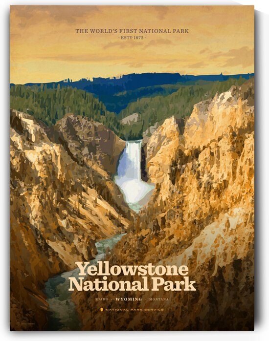 Yellowstone National Park Poster by Cameron Stevens