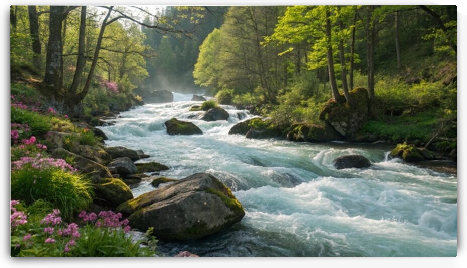 Rushing River in the Heart of the Forest by DesignTech
