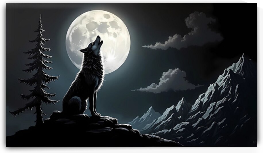 Lone Howl Beneath the Moon by Brad M Graves