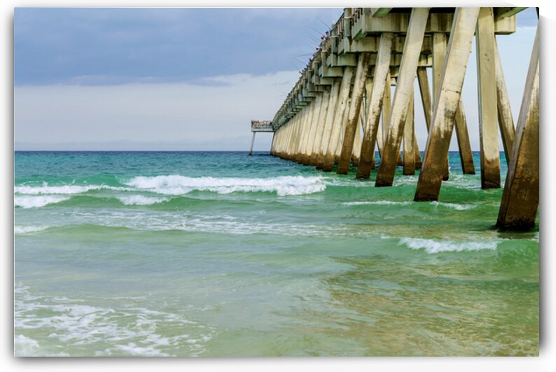 Rolling Waves Navarre Pier by Jennifer White