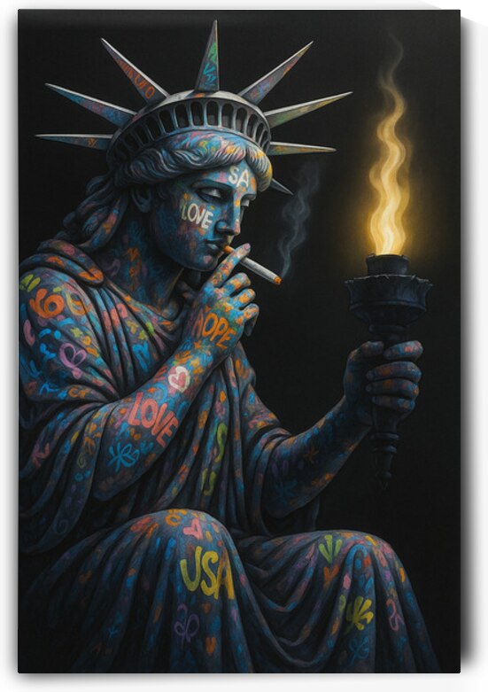 Liberty in Rebellion – Graffiti Goddess by Daveschloffiart