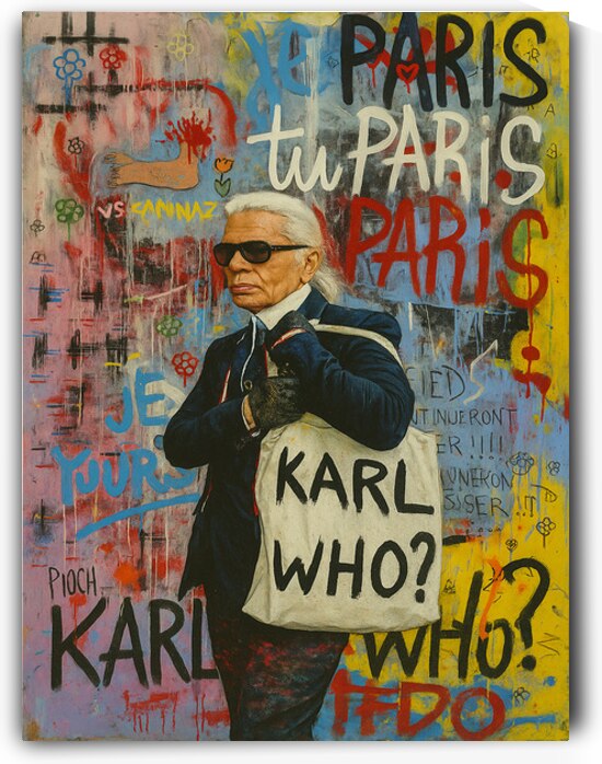  Karl Who  – Paris Street Style Mixed Media by Daveschloffiart
