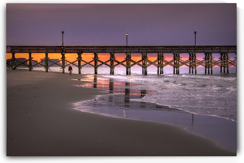Lone Beach Walker at Sunrise by Norma Brandsberg Photography
