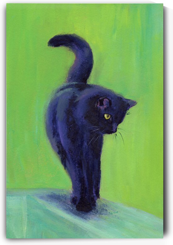 On the catwalk acrylic painting by Karen Kaspar