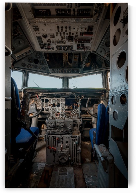 Abandoned Airplane Cockpit by Steve Ronin