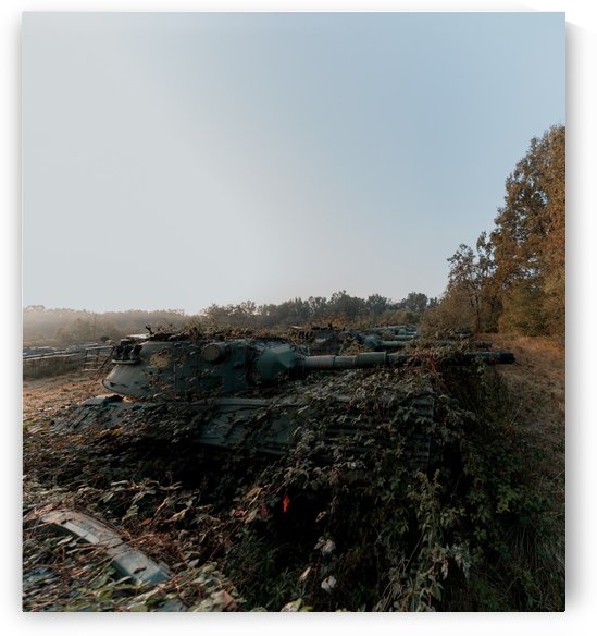 Abandoned Tank Graveyard w- Vines by Steve Ronin