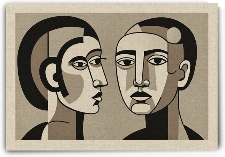 Monochromatic Faces Dialogue   GIA2501 0445 ILU  by JordiCarrio