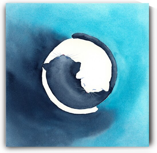 You and me together watercolor painting by Karen Kaspar