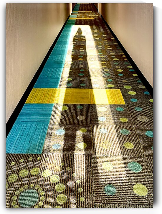 Hotel Hallway Shadow Selfie by Bill Swartwout Photography