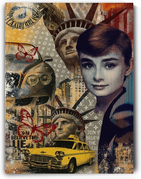 Audrey in New York by Daveschloffiart