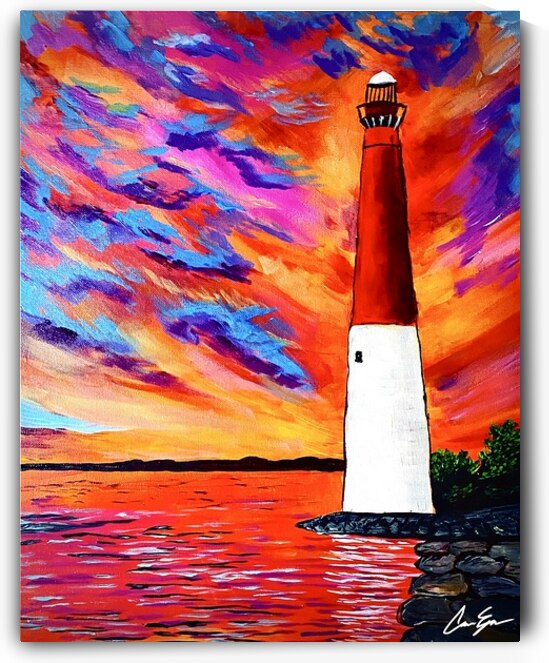 Lighthouse Painting by Conor s Canvas