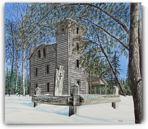 White Otter Castle Grave  Painting by Stephen Emms