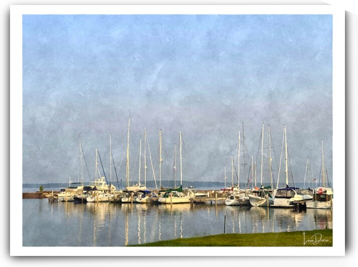 Bayfield Marina WI | LisaDrew.art by Lisa Drew
