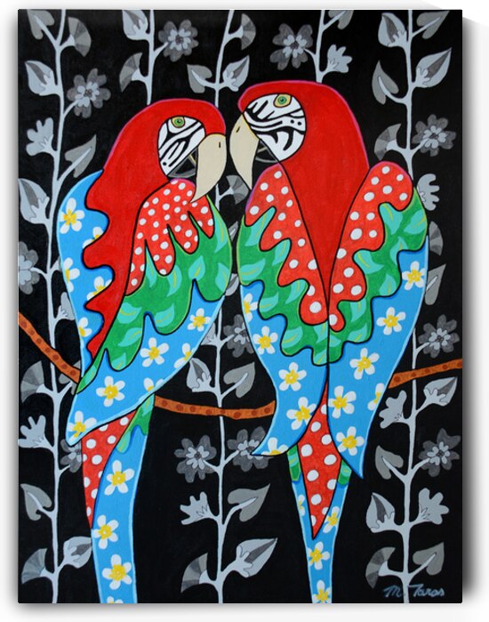 Michele Taras  - The McCaws  Acrylic  18x24 by Global Art League