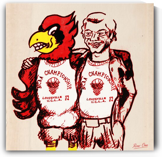 1980 Louisville Cardinals Basketball Championship Art by Row One Brand