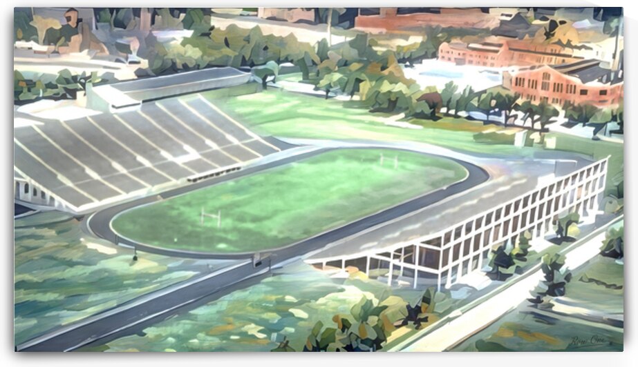1940s Owen Field Stadium Art by Row One Brand