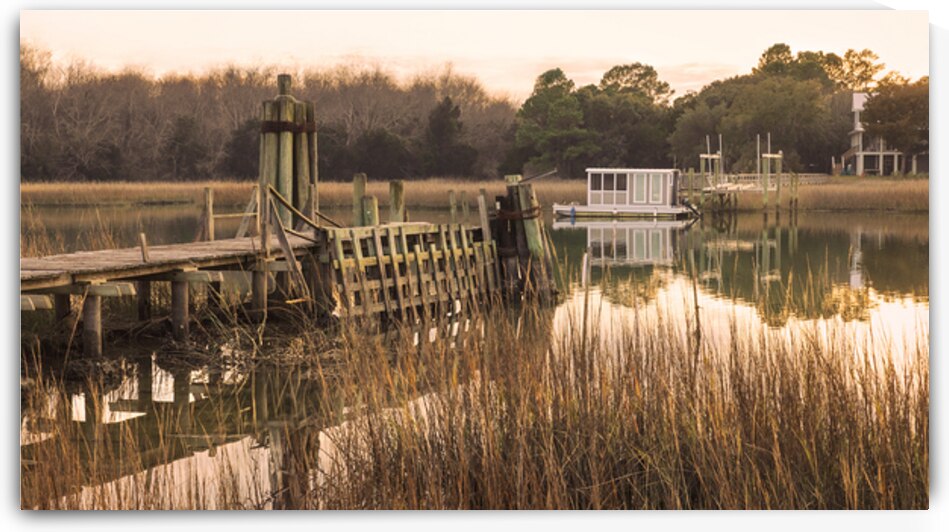 The Low Country Houseboat Dock by Norma Brandsberg Photography