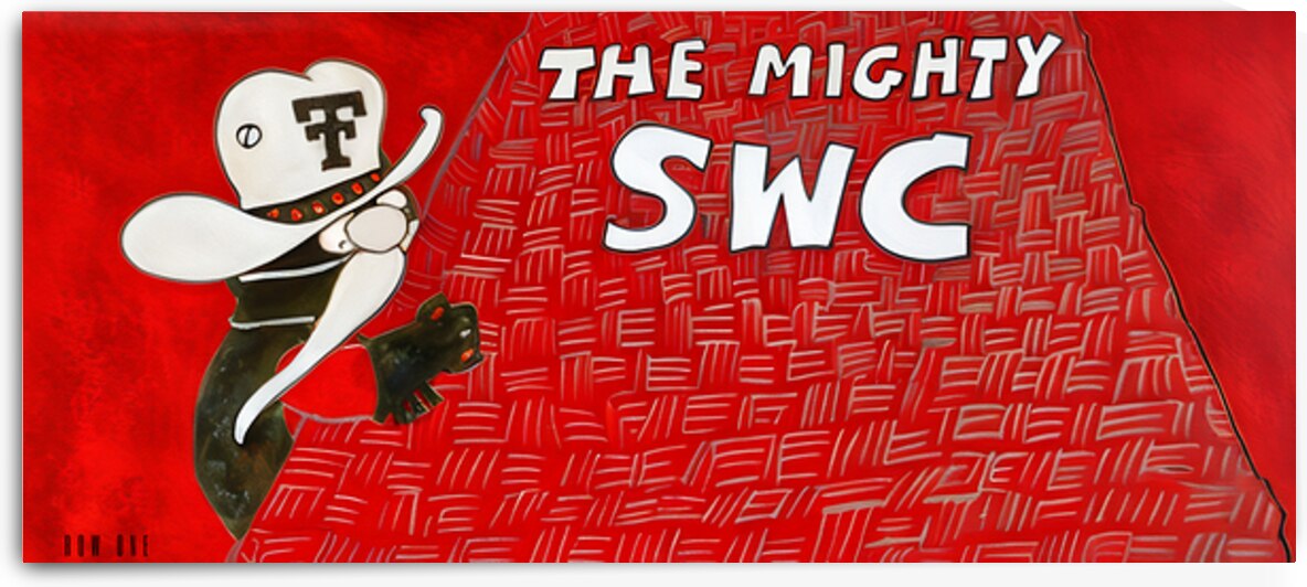 1987 The Mighty SWC Texas Tech Cartoon Art by Row One Brand