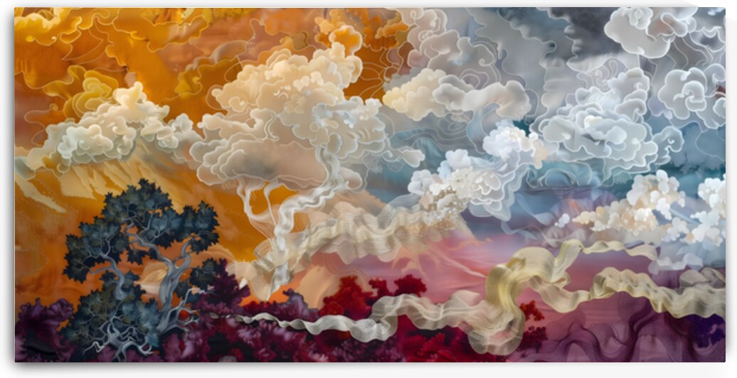 Shikisai No Kaze 色彩の風 - Winds Of Color - Japanese Abstract Landscape Art Prints by Savage Art Prints