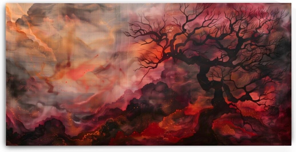 Hi No Kehai 火の気配 - Presence Of Fire - Japanese Abstract Art Prints by Savage Art Prints