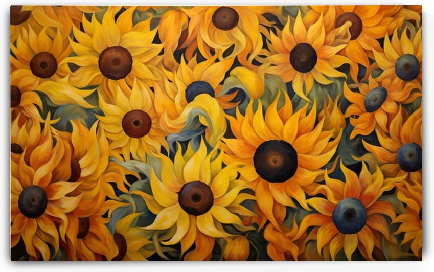 Helios - Sunflower Field Art Prints by Savage Art Prints