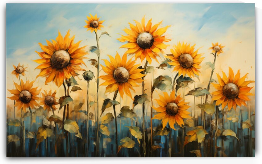 Les Geants De L’Ete - Summer Giants - Sunflower Field Art Prints by Savage Art Prints