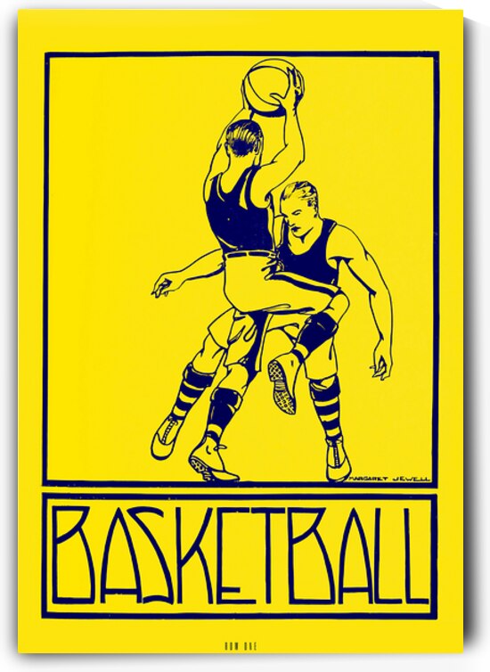 Early 1900s Michigan Basketball Art by Row One Brand