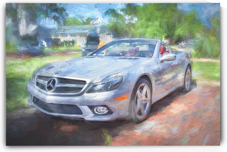 2009 Silver Mercedes Benz SL 550 Silver Arrow X1 2 by Rich Franco