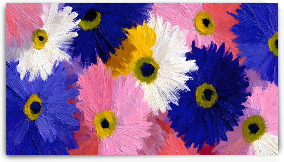 Palette En Fleurs - Palette In Bloom - Abstract Floral Art Prints by Savage Art Prints