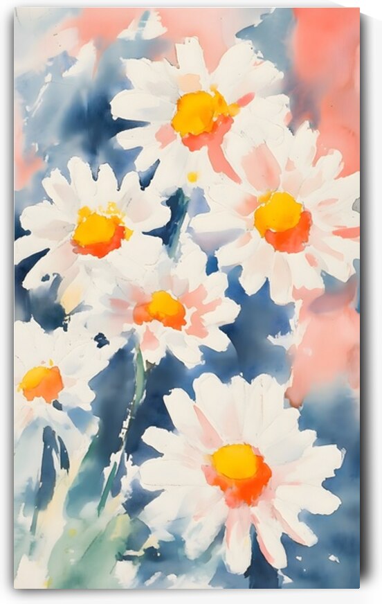 Margherite Al Mattino - Daisies In The Morning - Italian Floral Art Prints by Savage Art Prints