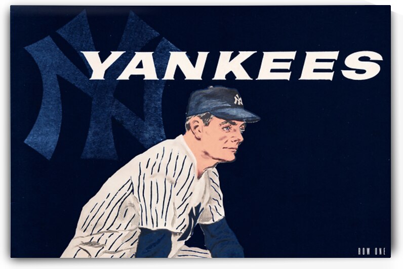 1958 New York Yankees Baseball Cover Art Remix by Row One Brand