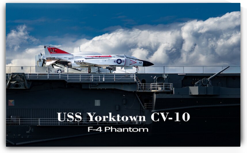 USS Yorktown Carrier and F-4 Phantom by Norma Brandsberg Photography