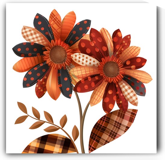 Plaid Botanica 28 - Modern Floral Art Prints by Savage Art Prints