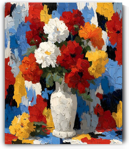 Explosion De Couleurs - Explosion Of Colors - Abstract Floral Art Prints by Savage Art Prints