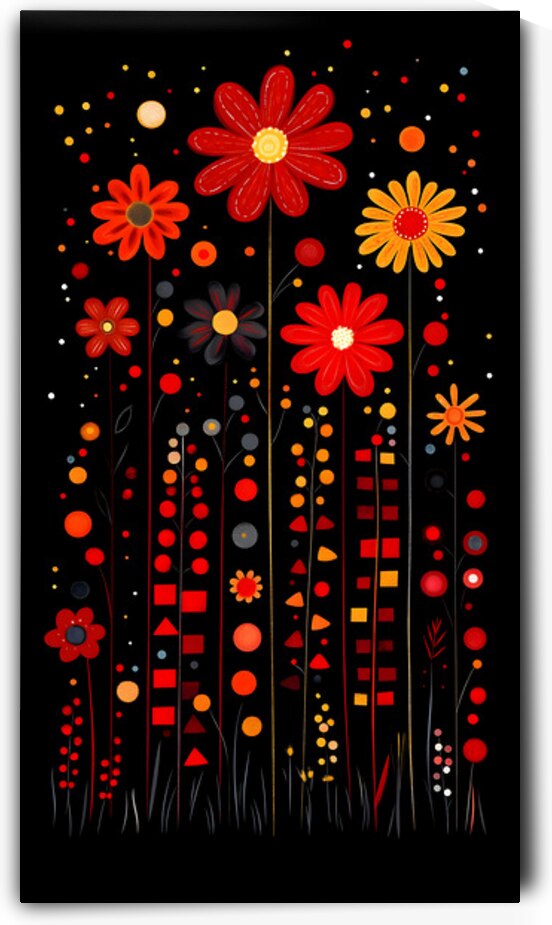 Jardin Geometrique - Geometric Garden - Graphic Floral Art Prints by Savage Art Prints