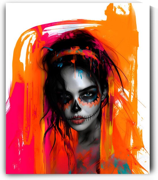 Fuego De Los Muertos - Fire Of The Dead - Dia De Los Muertos Art Prints by Savage Art Prints