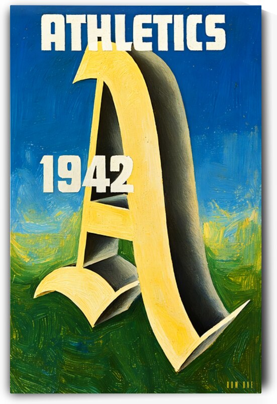 1942 Philadelphia Athletics Cover Art by Row One Brand