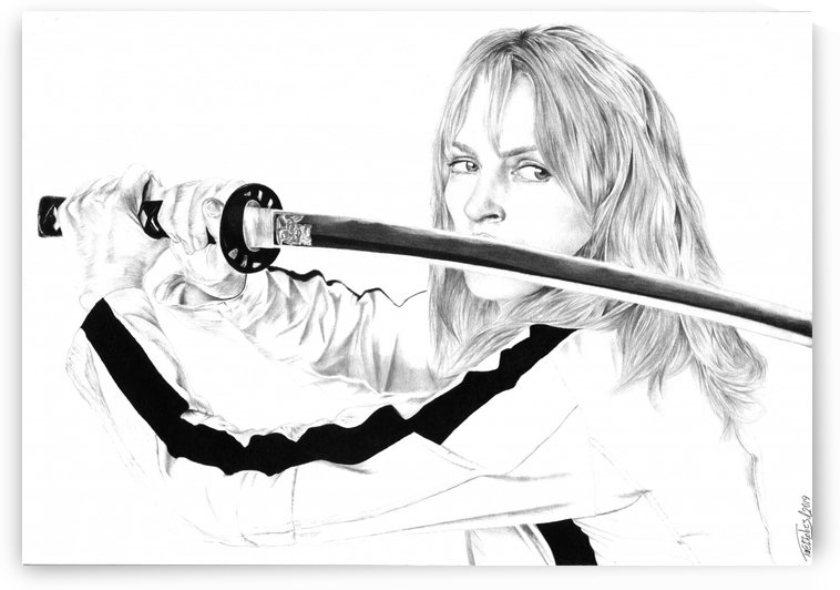 Uma Thurman _ Black mamba by Tpencilartist
