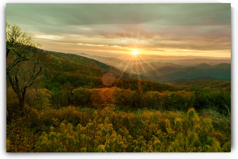 Blue Ridge Glassmine Falls Overlook by Norma Brandsberg Photography