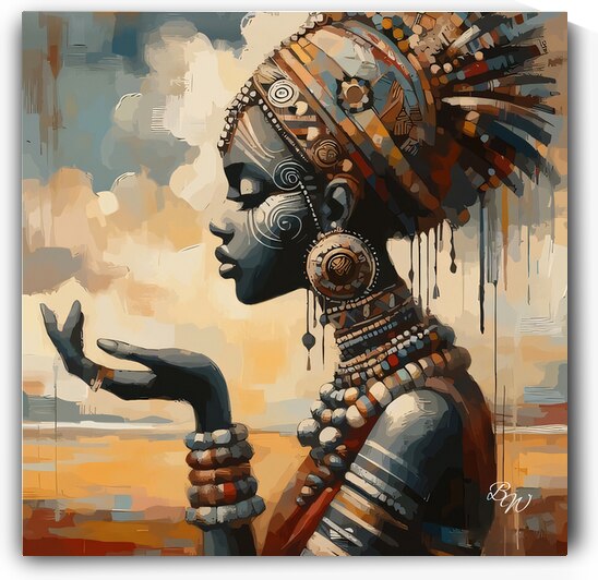 Native African Woman In Traditional Wear 4  by Billy Wayne