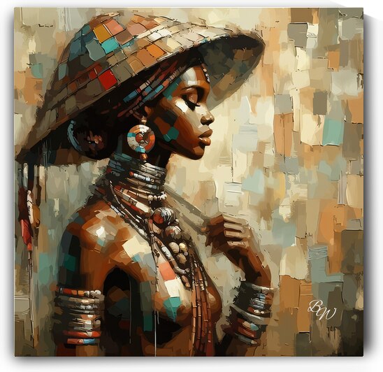Native African Woman In Traditional Wear by Billy Wayne